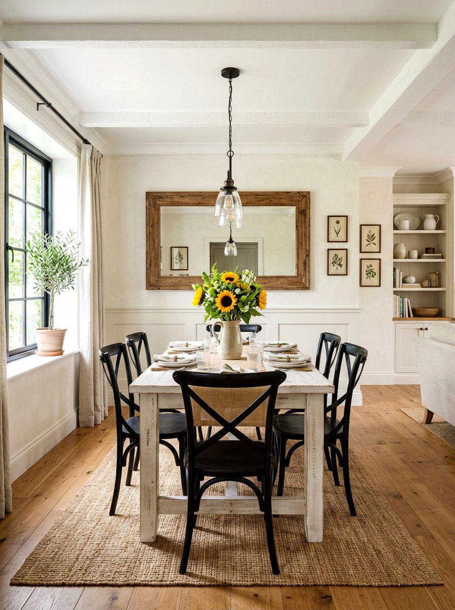 Farmhouse Dining Room - 30 apartment dining room ideas