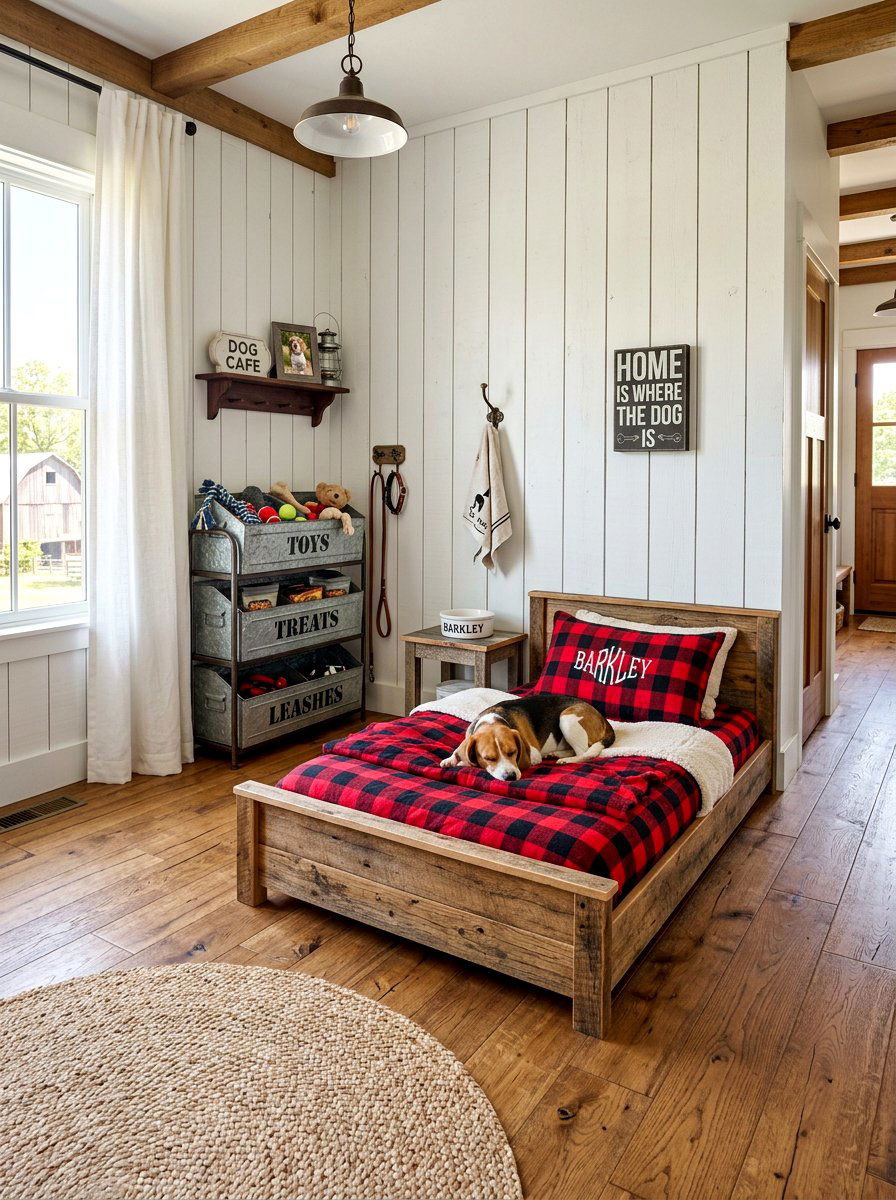 Farmhouse Dog Bedroom - 30 dog bedroom decor ideas