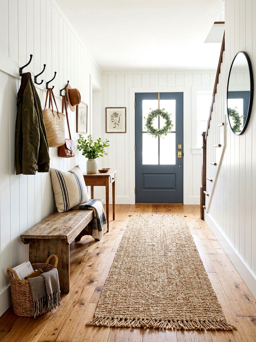 Farmhouse Entryway Decor - 30 jute rug styling ideas