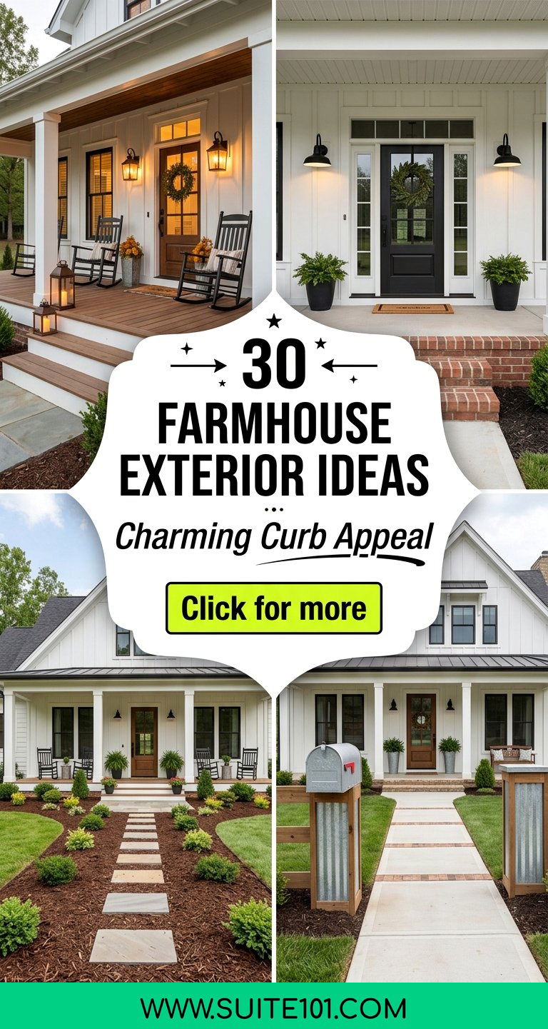 Farmhouse Exterior Ideas 30 Charming Curb Appeal Upgrades - Farmhouse Exterior Ideas: 30 Charming Curb Appeal Upgrades
