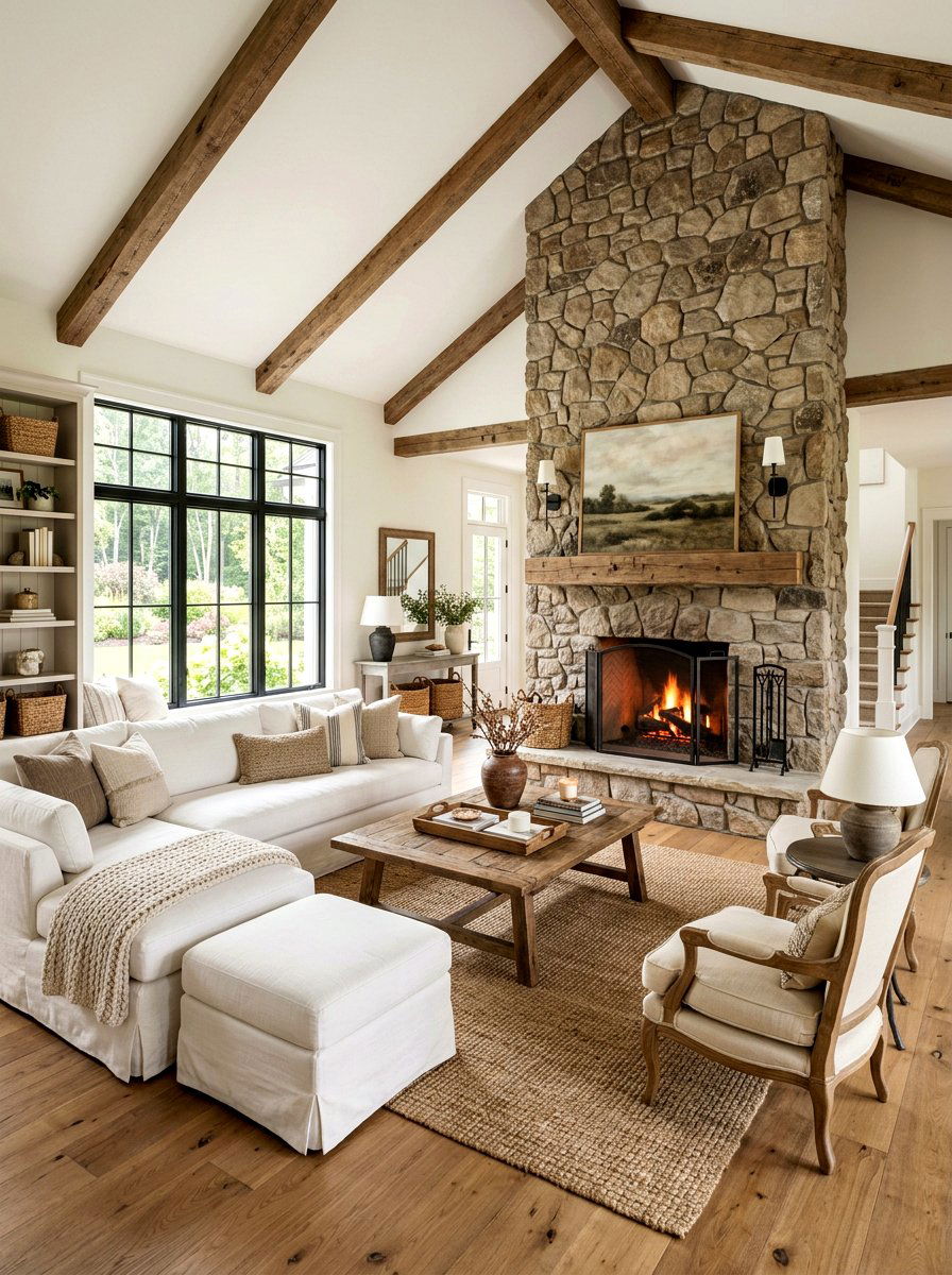 Farmhouse Family Room - 30 camera ready home styling ideas