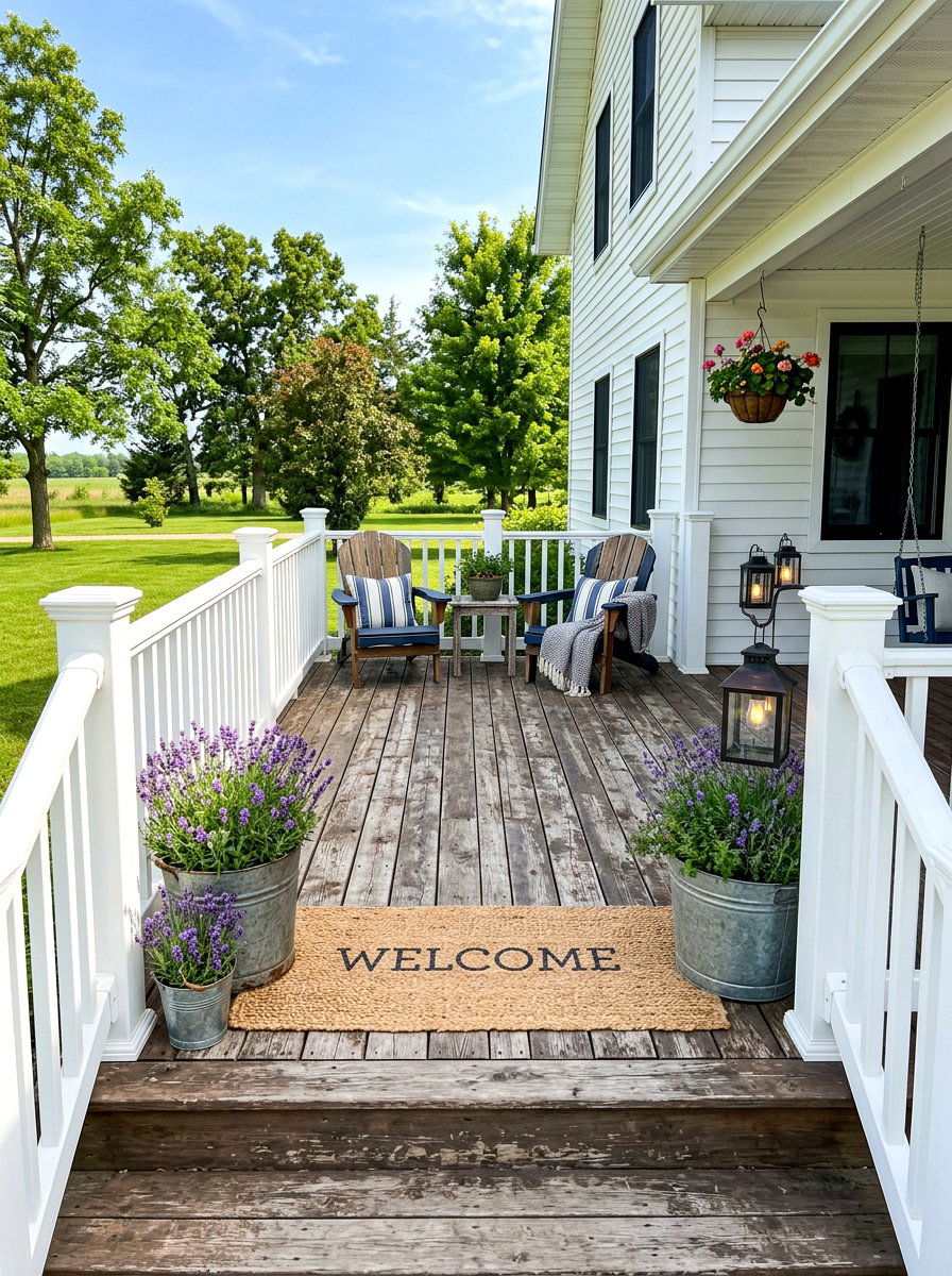 Farmhouse Front Deck Design - 30 front deck ideas