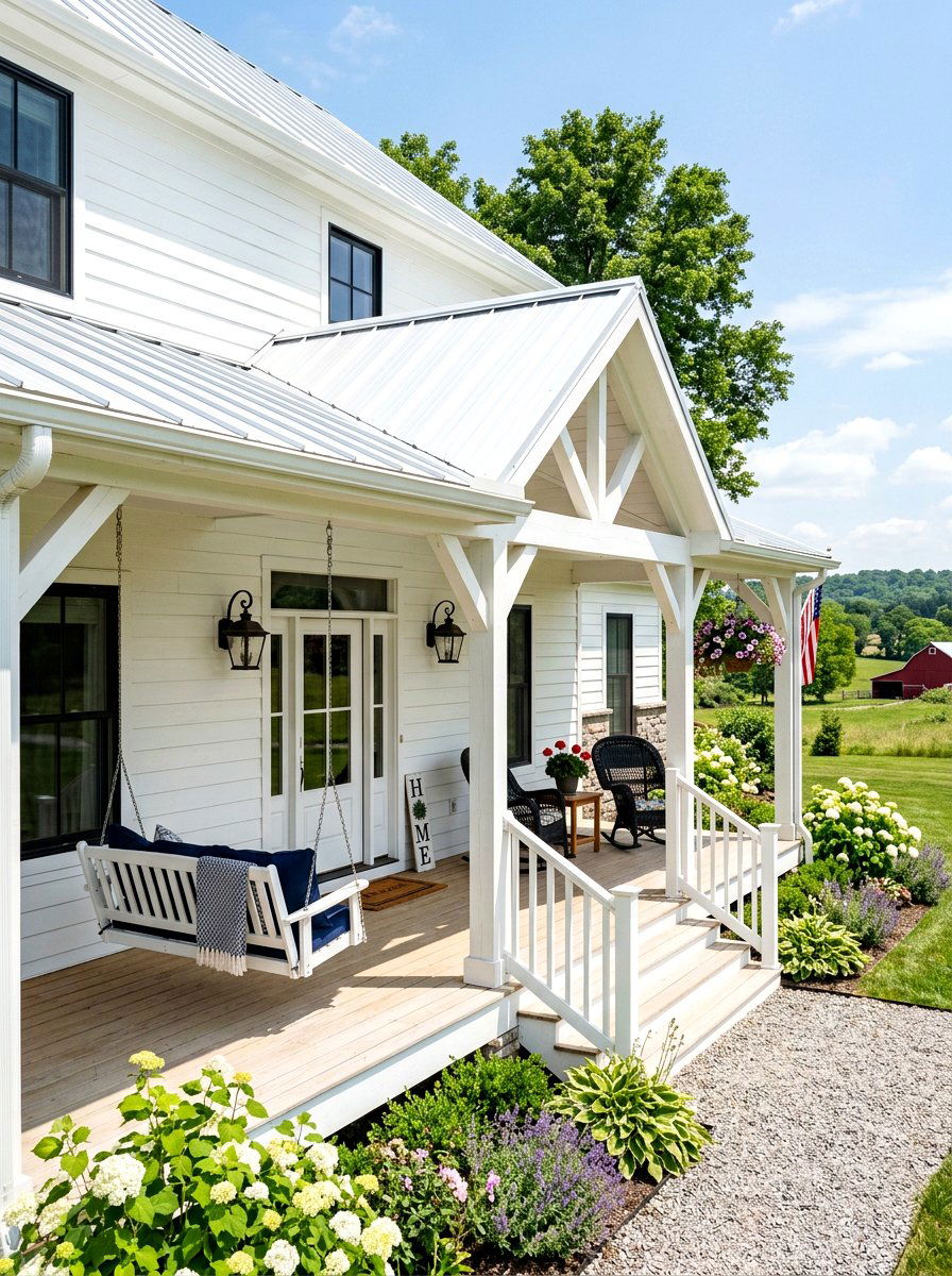 Farmhouse Front Porch Roof - 30 front porch roof ideas