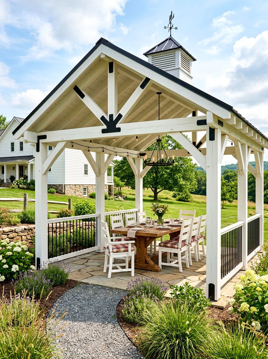 Farmhouse Gazebo - 30 gazebo decorating ideas