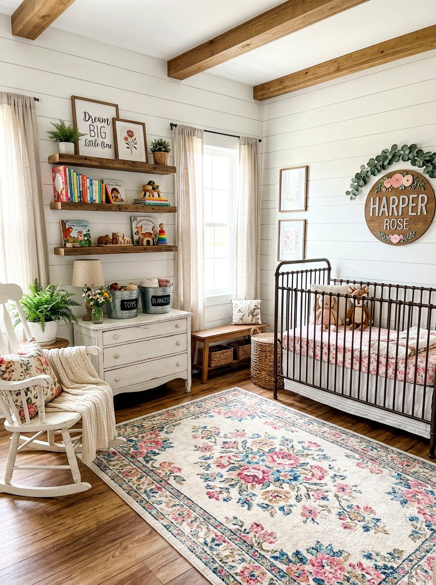 Farmhouse Girl Nursery - 30 girl nursery ideas
