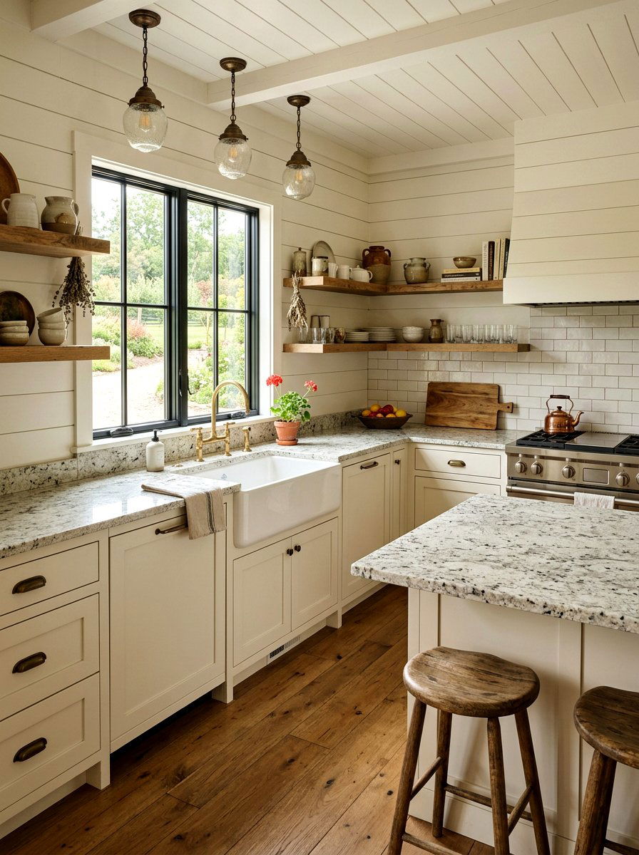 Farmhouse Granite Kitchen - 30 granite kitchen ideas