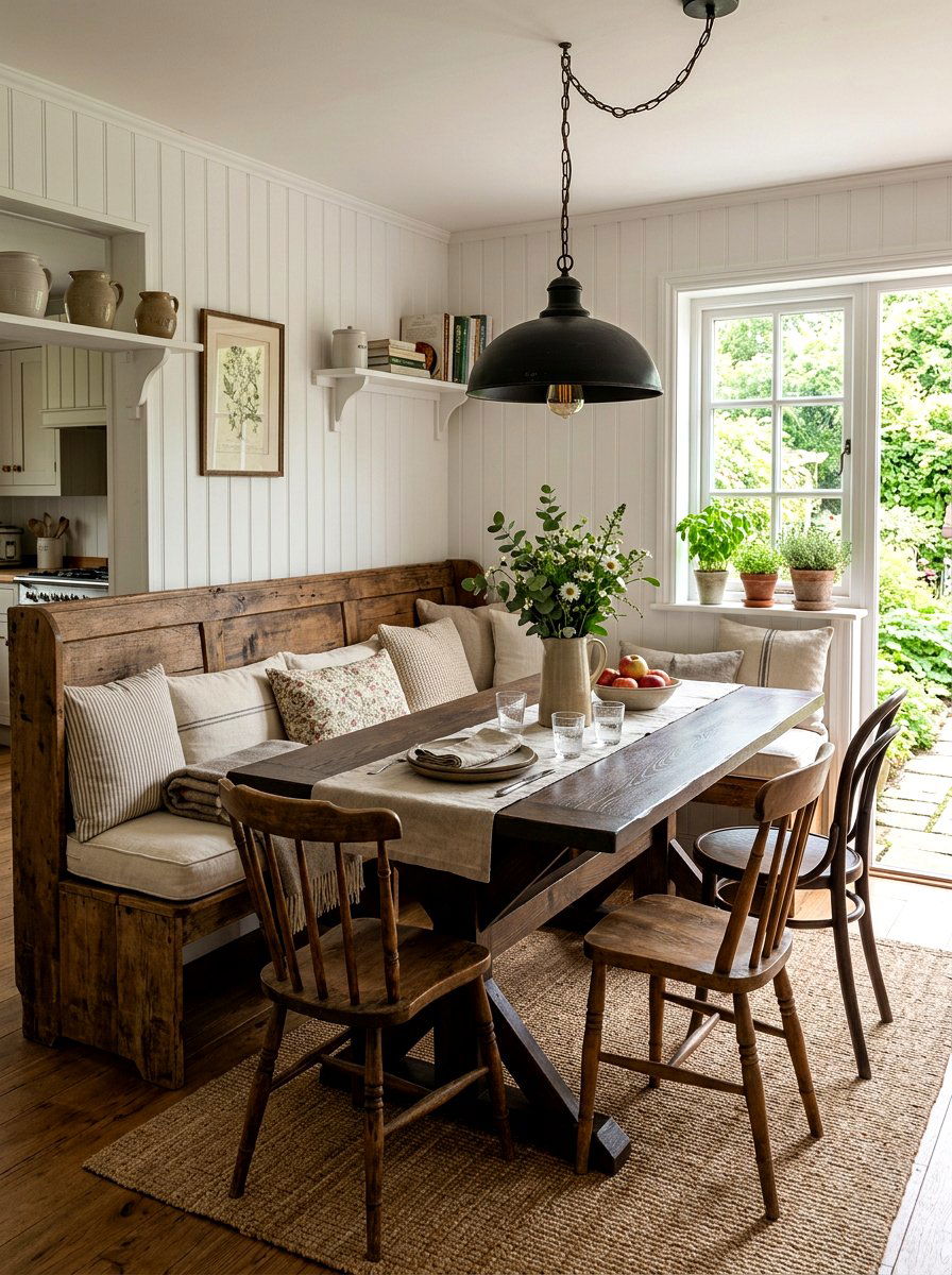 Farmhouse Kitchen Banquette - 30 breakfast banquette kitchen ideas
