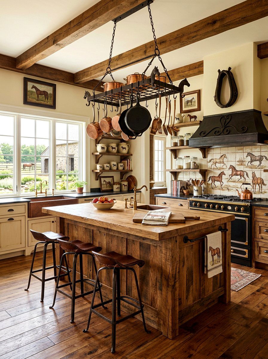 Farmhouse Kitchen Horse Motifs - 30 equestrian decor ideas