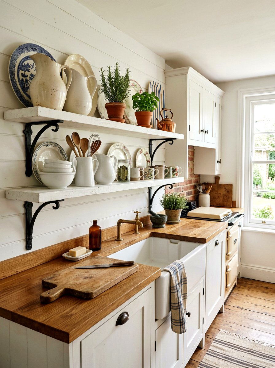 Farmhouse Kitchen Open Shelves - 30 kitchen open shelf styling ideas