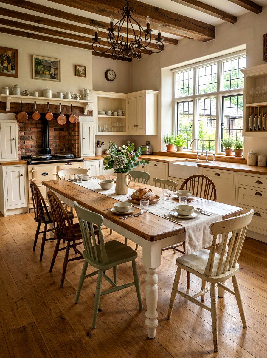 Farmhouse Kitchen Table - 30 traditional kitchen ideas