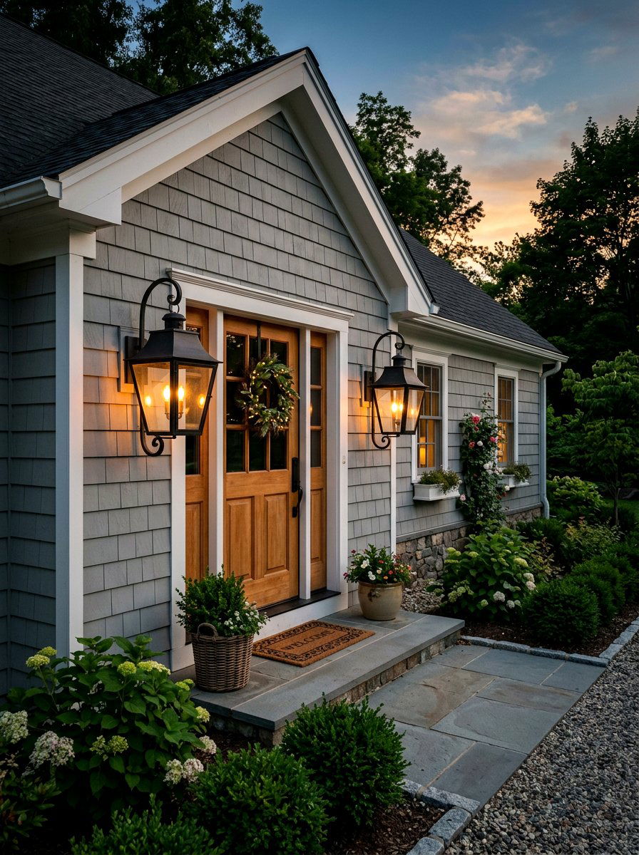 Farmhouse Lantern Lighting - 30 cottage stoop ideas