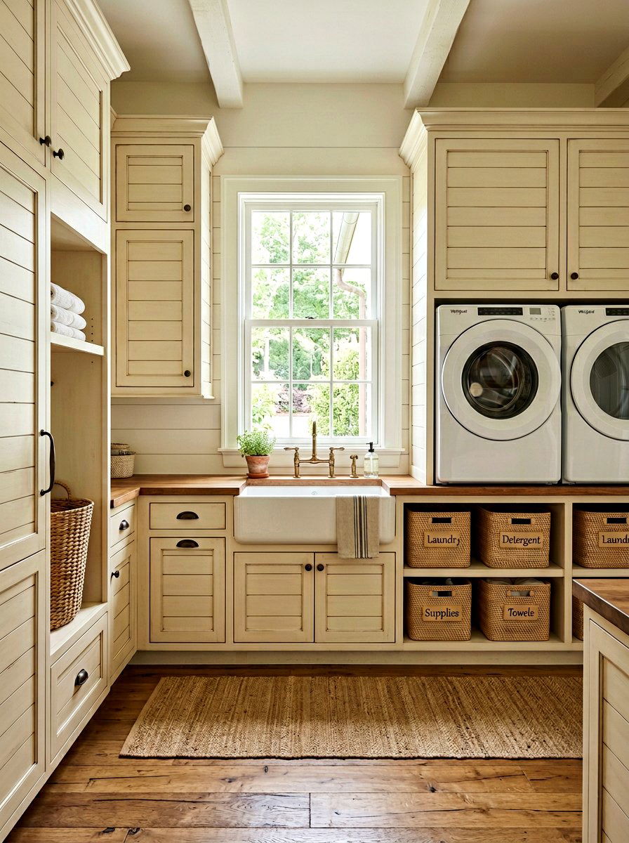 Farmhouse Laundry Room Cabinets - 30 laundry room cabinet ideas
