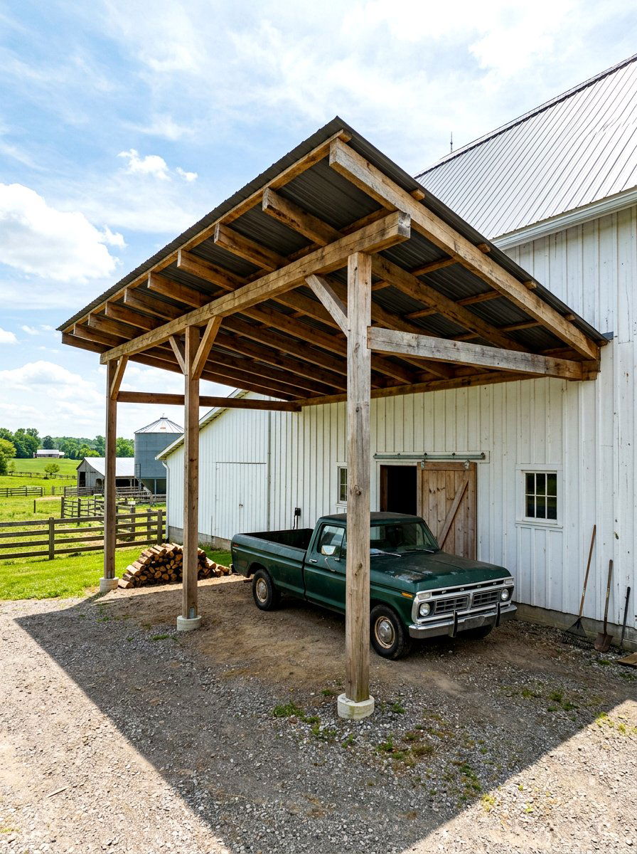 Farmhouse Lean To Carport - 30 farmhouse carport ideas