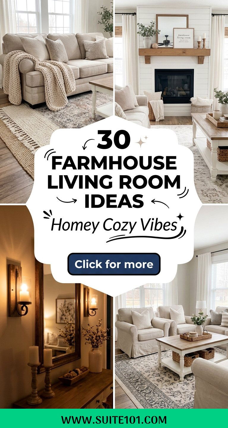 Farmhouse Living Room Ideas 30 Cozy Looks That Feel Like Home - Farmhouse Living Room Ideas: 30 Cozy Looks That Feel Like Home