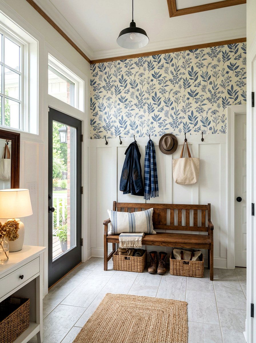 Farmhouse Mudroom Wallpaper - 30 farmhouse mudroom ideas