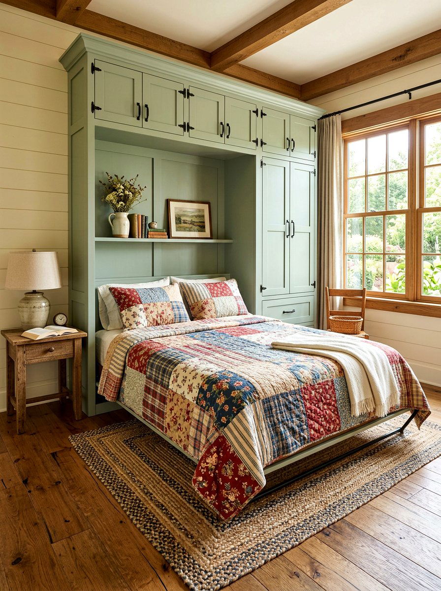 Farmhouse Murphy Bed - 30 Murphy bed ideas
