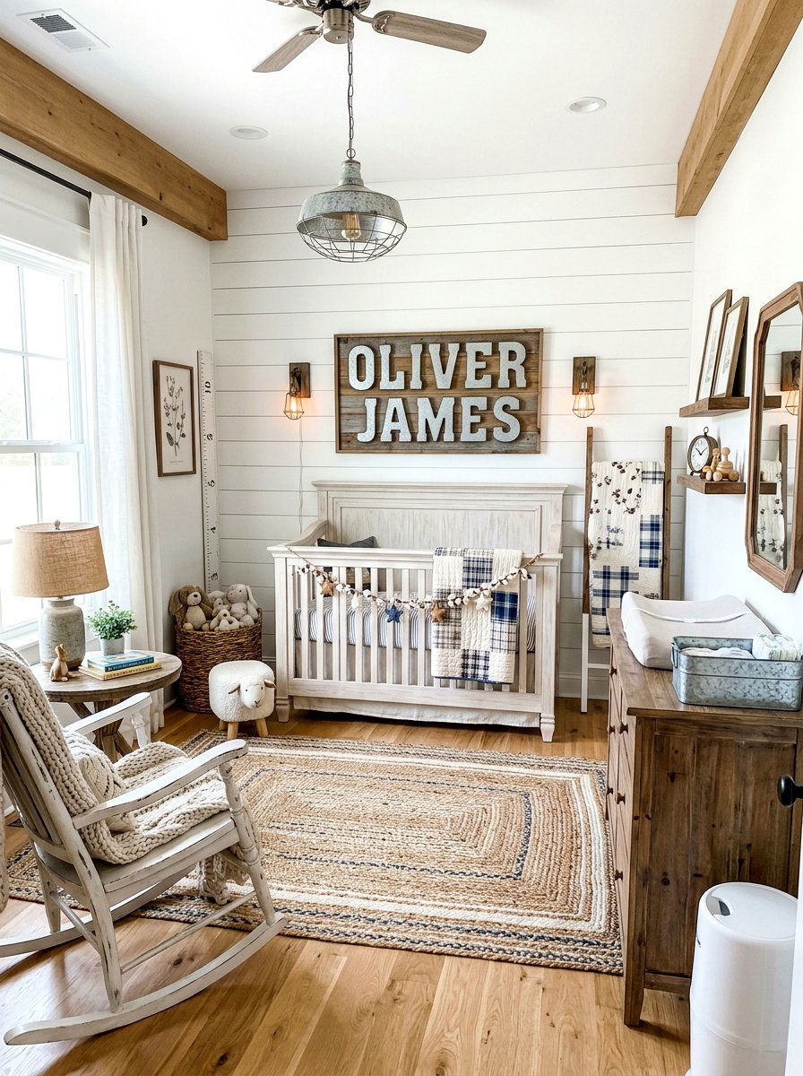 Farmhouse Nursery Style - 30 vintage nursery ideas