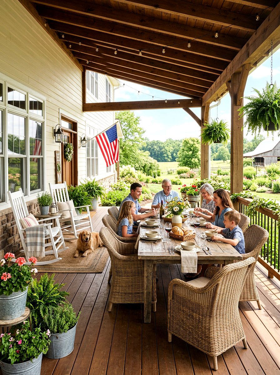 Farmhouse Outdoor Living - 30 garden lounge ideas