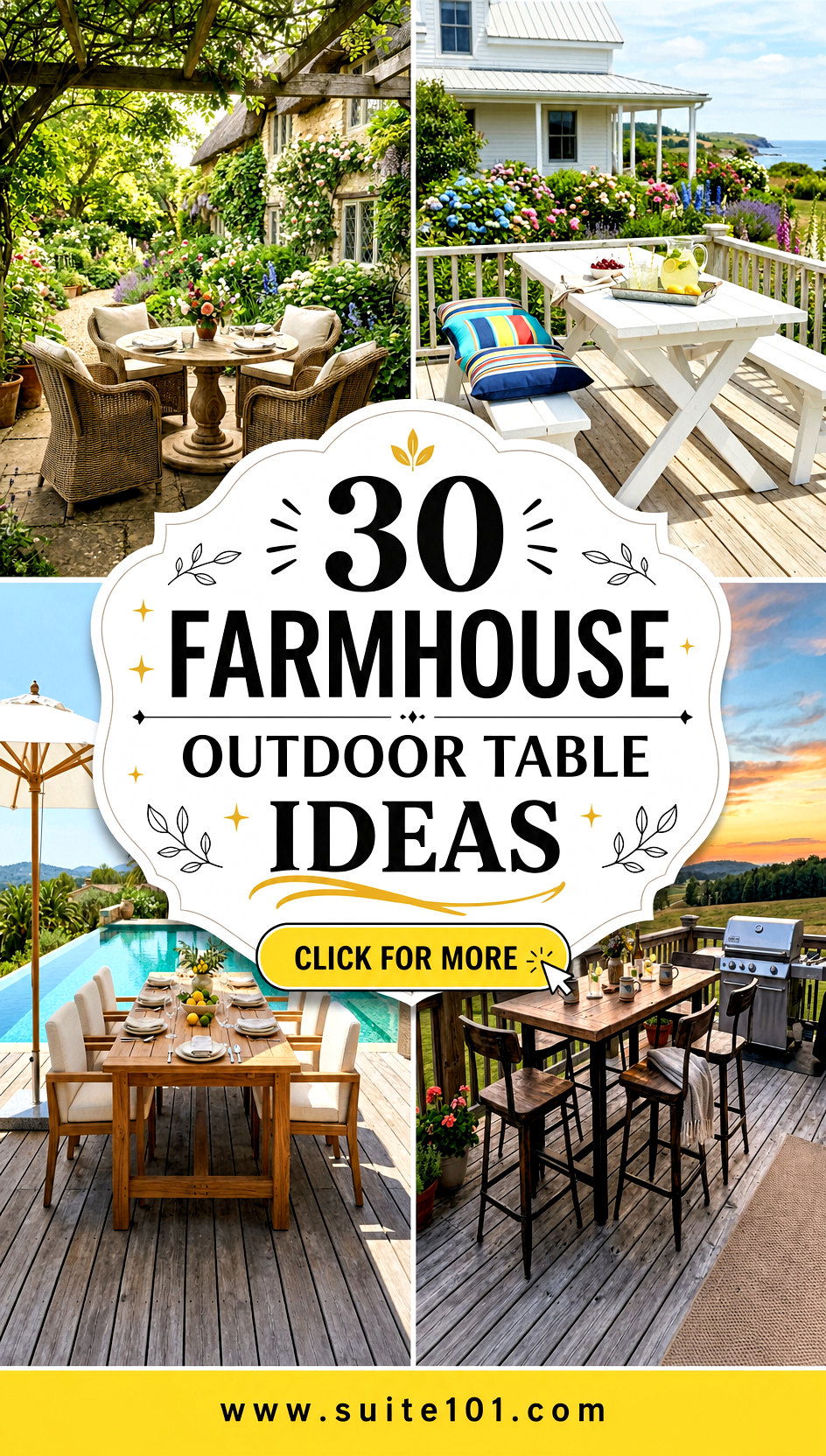 Farmhouse Outdoor Table Ideas 30 Stunning Settings for Gatherings - Farmhouse Outdoor Table Ideas: 30 Stunning Settings for Gatherings