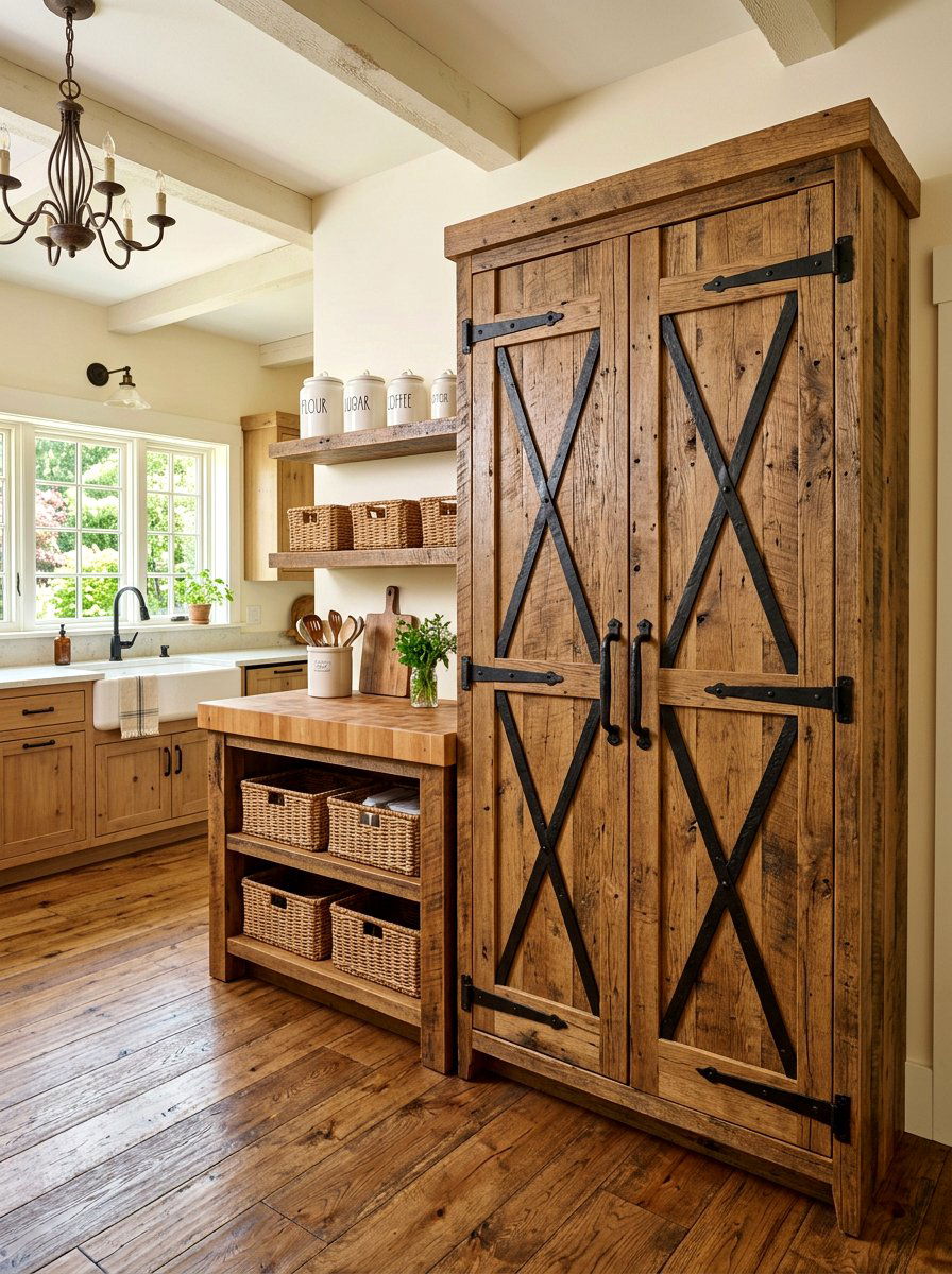 Farmhouse Pantry Cabinet - 30 freestanding pantry cabinet ideas