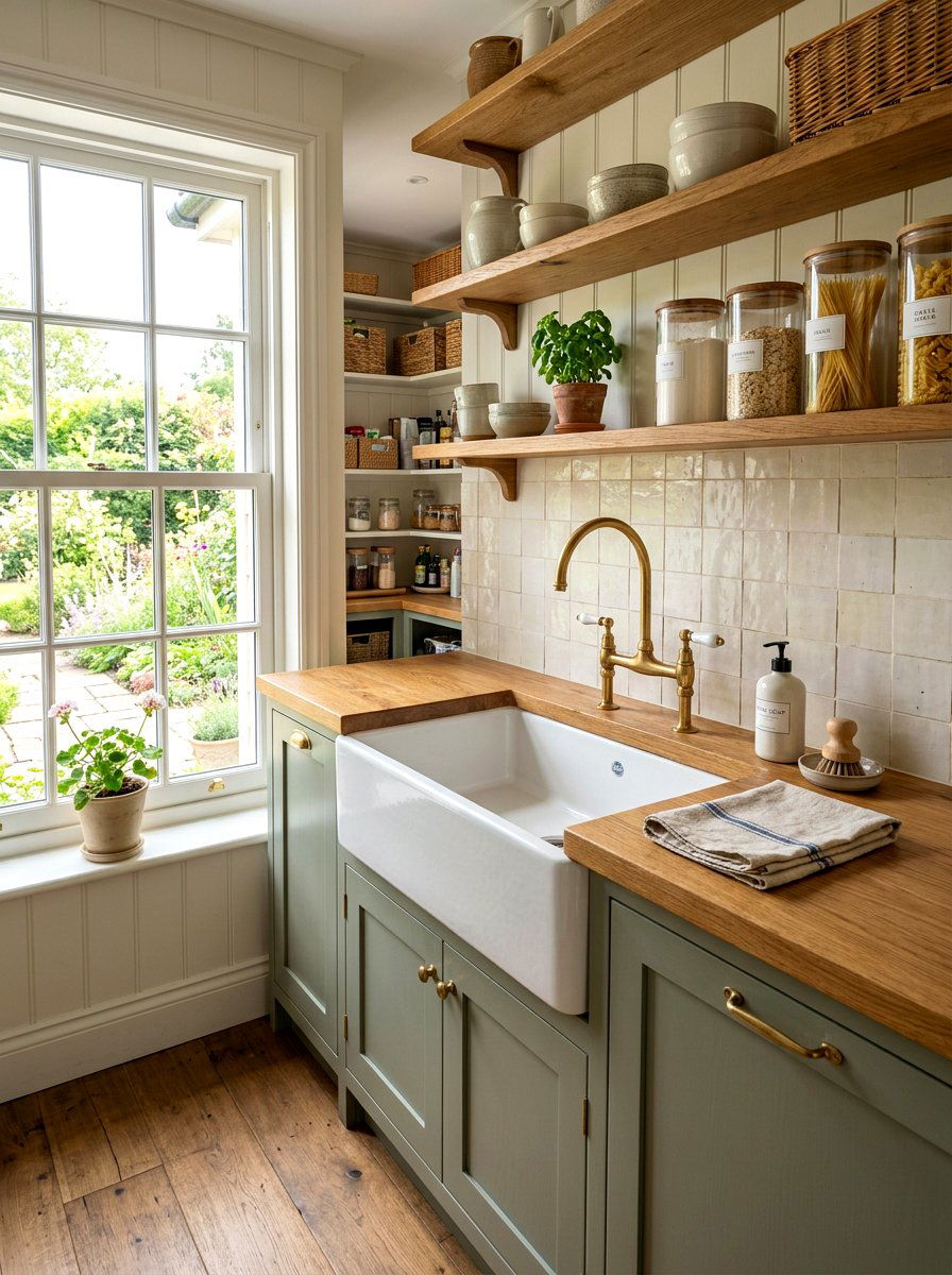 Farmhouse Pantry Sink - 30 Nancy Meyers pantry ideas