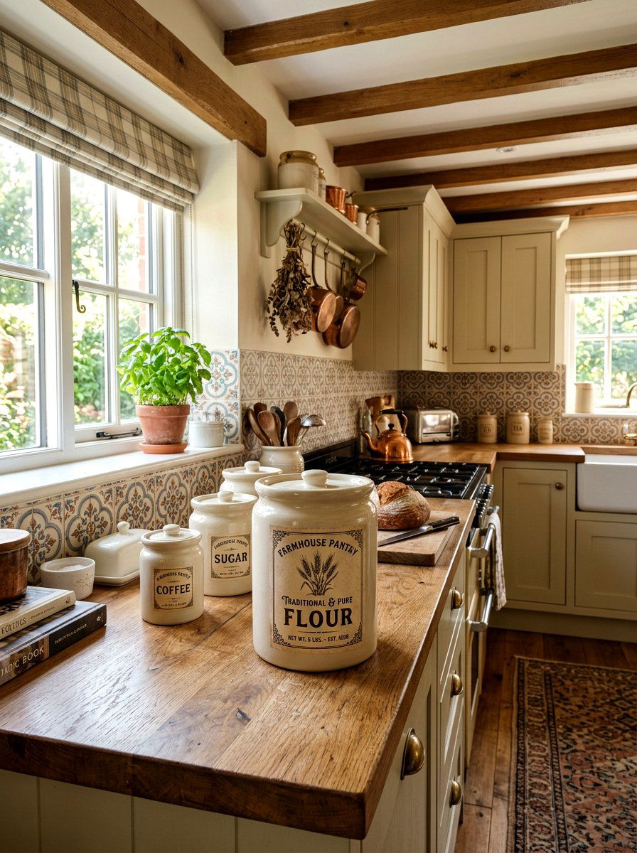 Farmhouse Pantry Stickers - 30 pantry label ideas