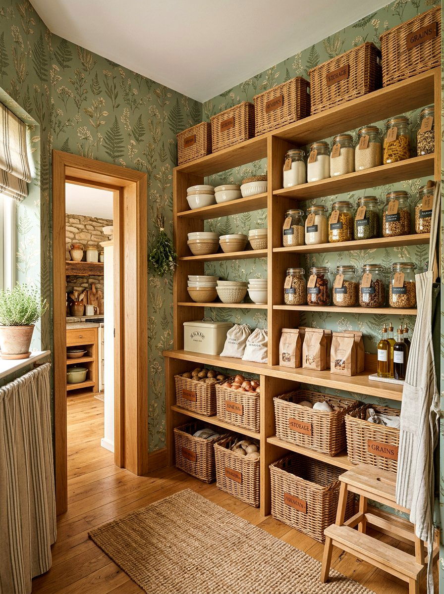 Farmhouse Pantry Wallpaper - 30 pantry wallpaper ideas