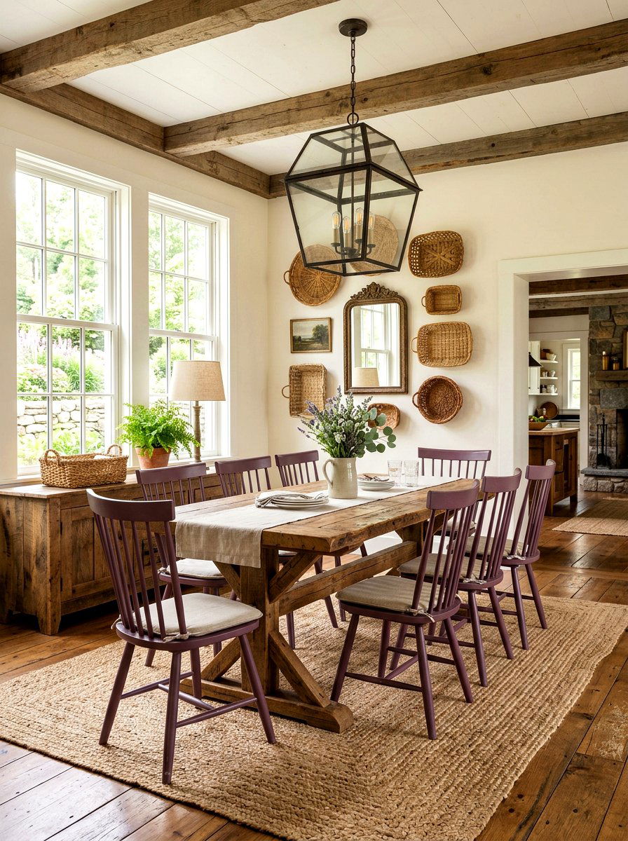 Farmhouse Plum Dining Room - 30 plum dining room ideas