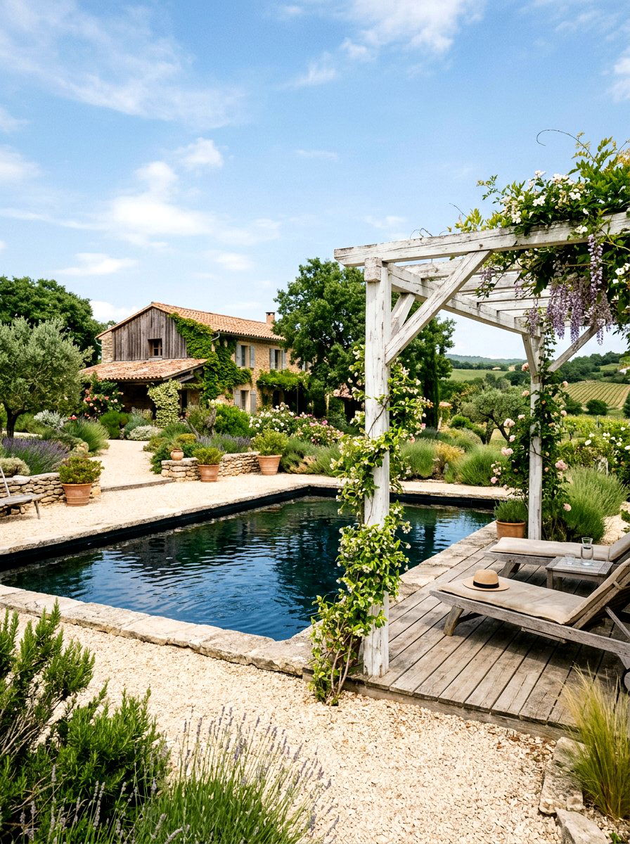 Farmhouse Pool - 30 narrow pool ideas