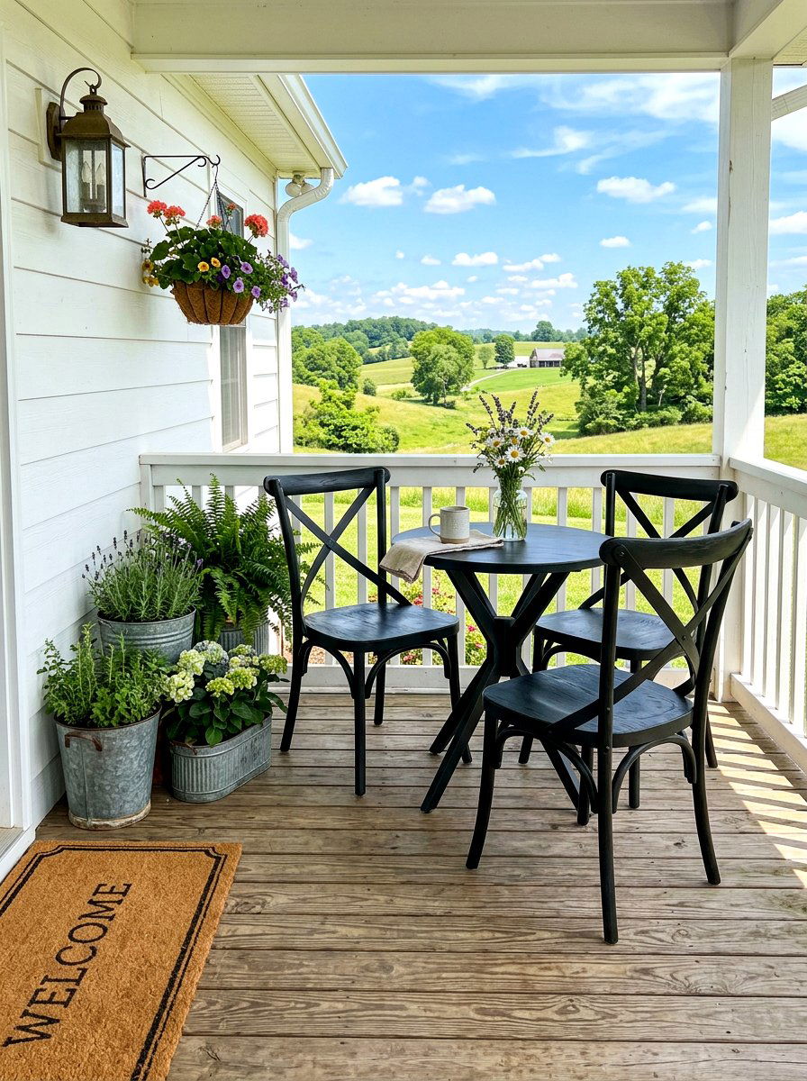Farmhouse Porch Bistro Set - 30 bistro patio ideas