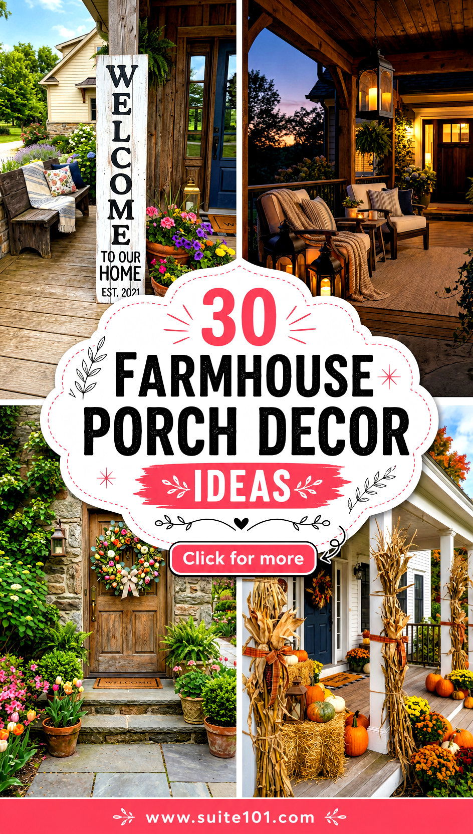 Farmhouse Porch Decor Ideas 30 Cozy Charm Details for Home - Farmhouse Porch Decor Ideas: 30 Cozy Charm Details for Home