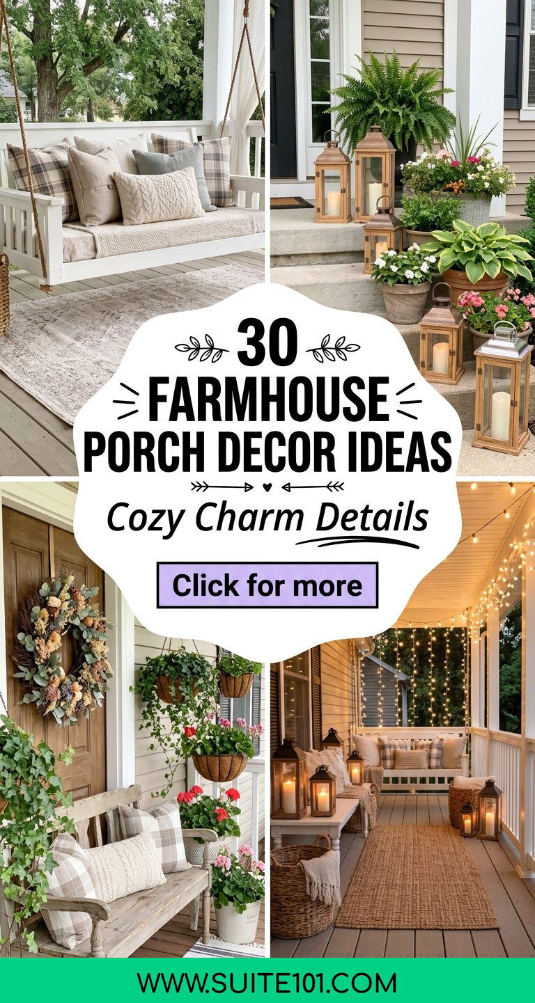Farmhouse Porch Decor Ideas 30 Cozy Charm Details for Home - Farmhouse Porch Decor Ideas: 30 Cozy Charm Details for Home