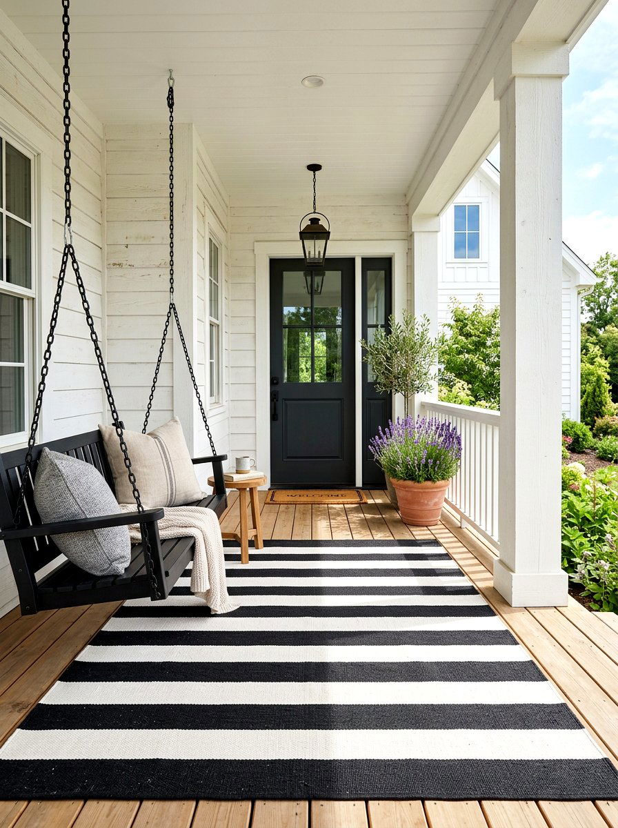 30 Farmhouse Porch Swing Ideas for Cozy Outdoor Relaxation