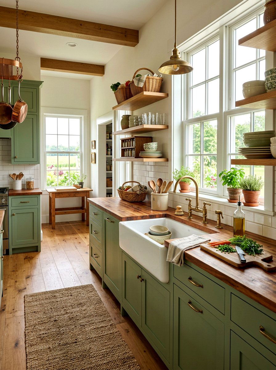 Farmhouse Prep Kitchen - 30 small prep kitchen ideas