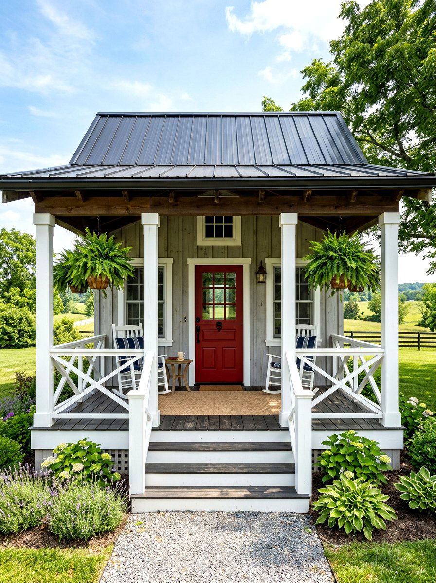 Farmhouse Shed Porch - 30 shed porch ideas