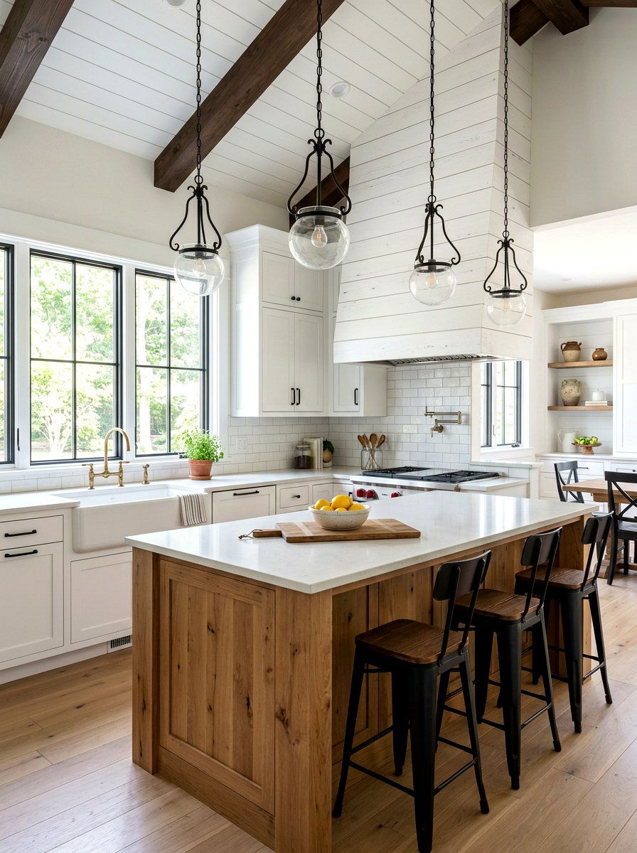 Farmhouse Shiplap Vent Hood - 30 wood vent hood ideas