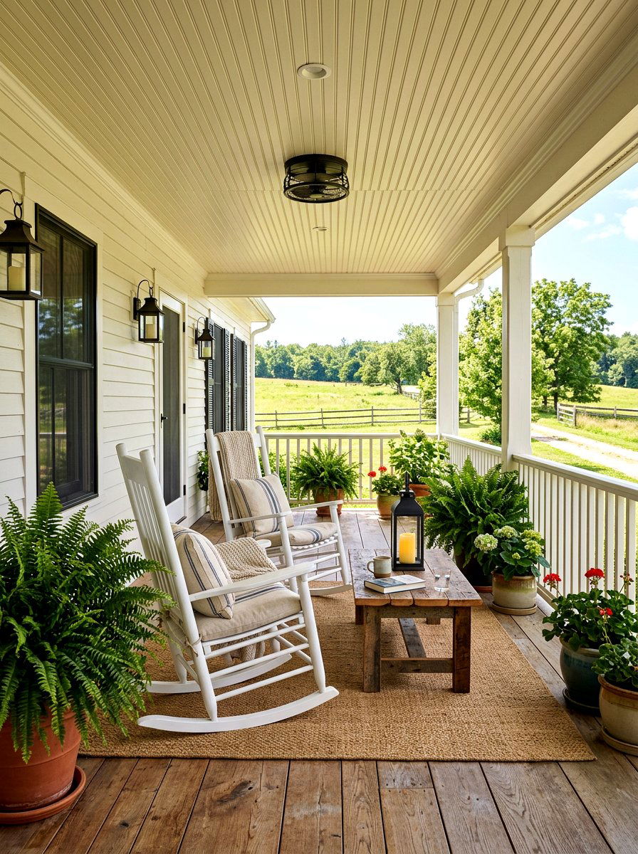 Farmhouse Side Porch - 30 side porch ideas