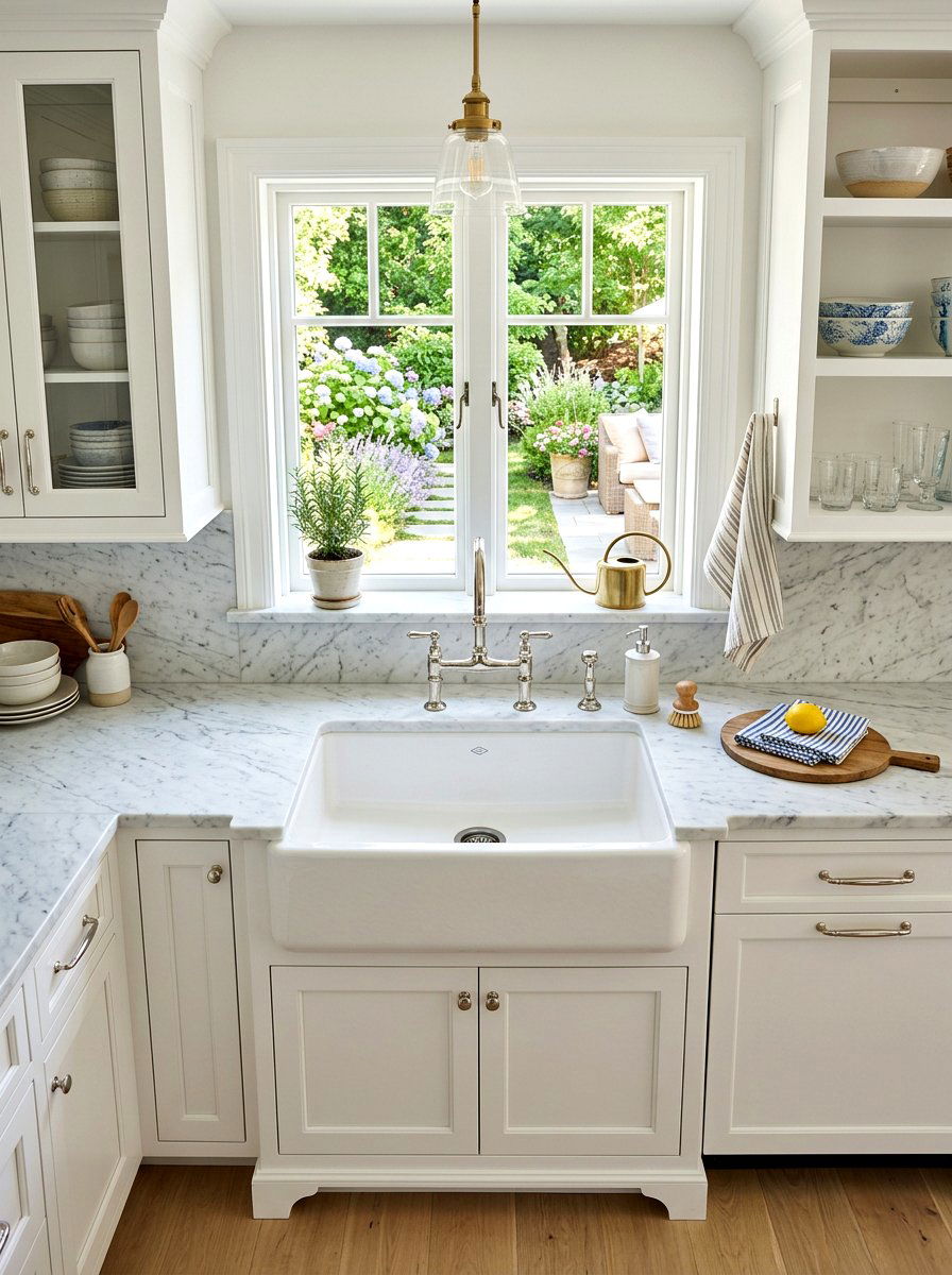 Farmhouse Sink - 30 Hamptons kitchen ideas