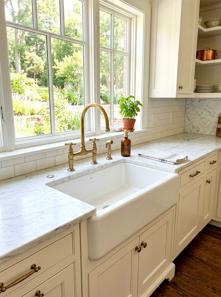 Farmhouse Sink - 30 bistro kitchen ideas