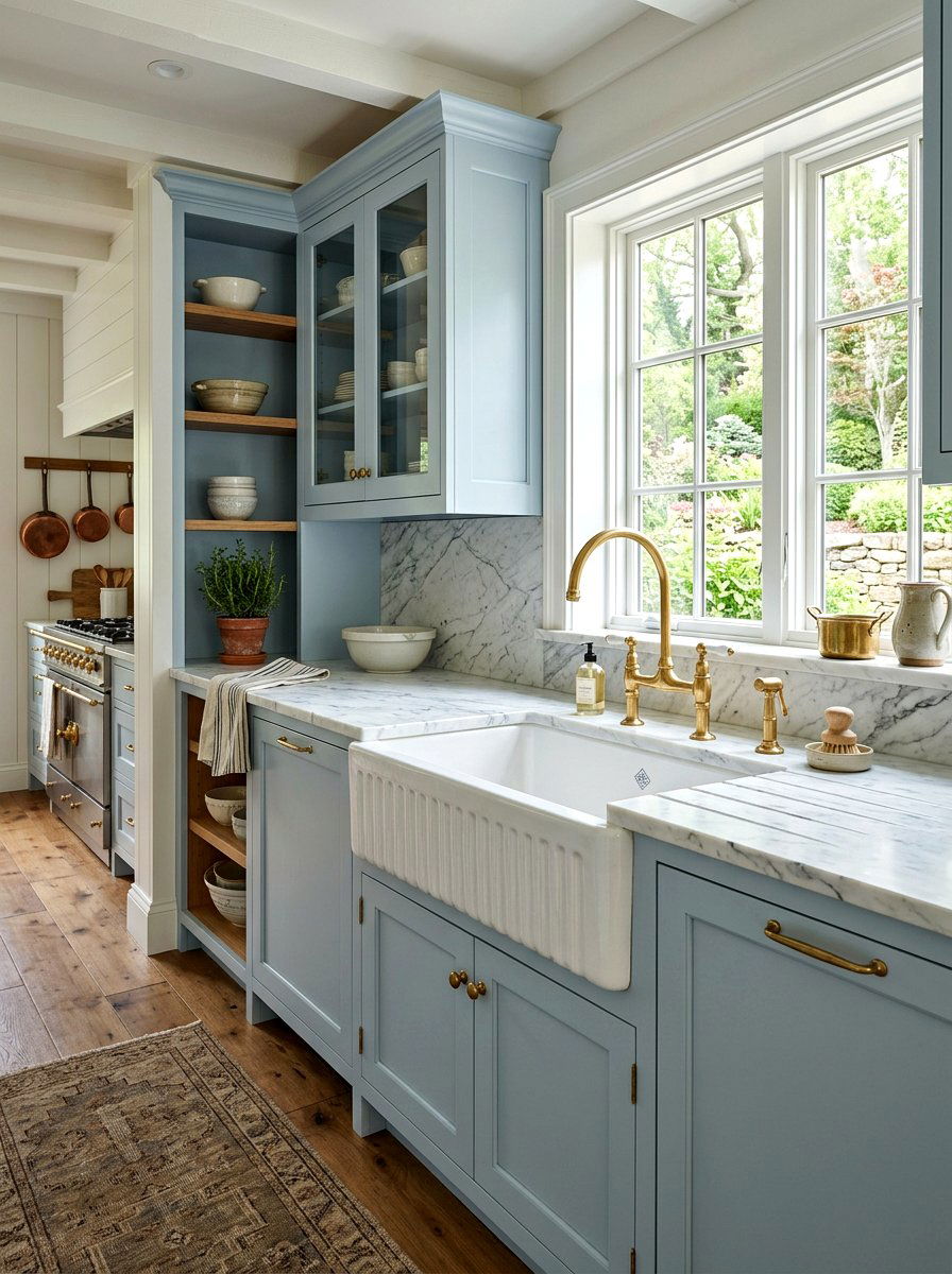 Farmhouse Sink Kitchen - 30 cottage kitchen ideas