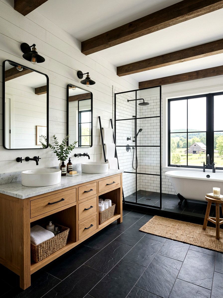 Farmhouse Spa Bathroom - 30 spa hotel bathroom ideas