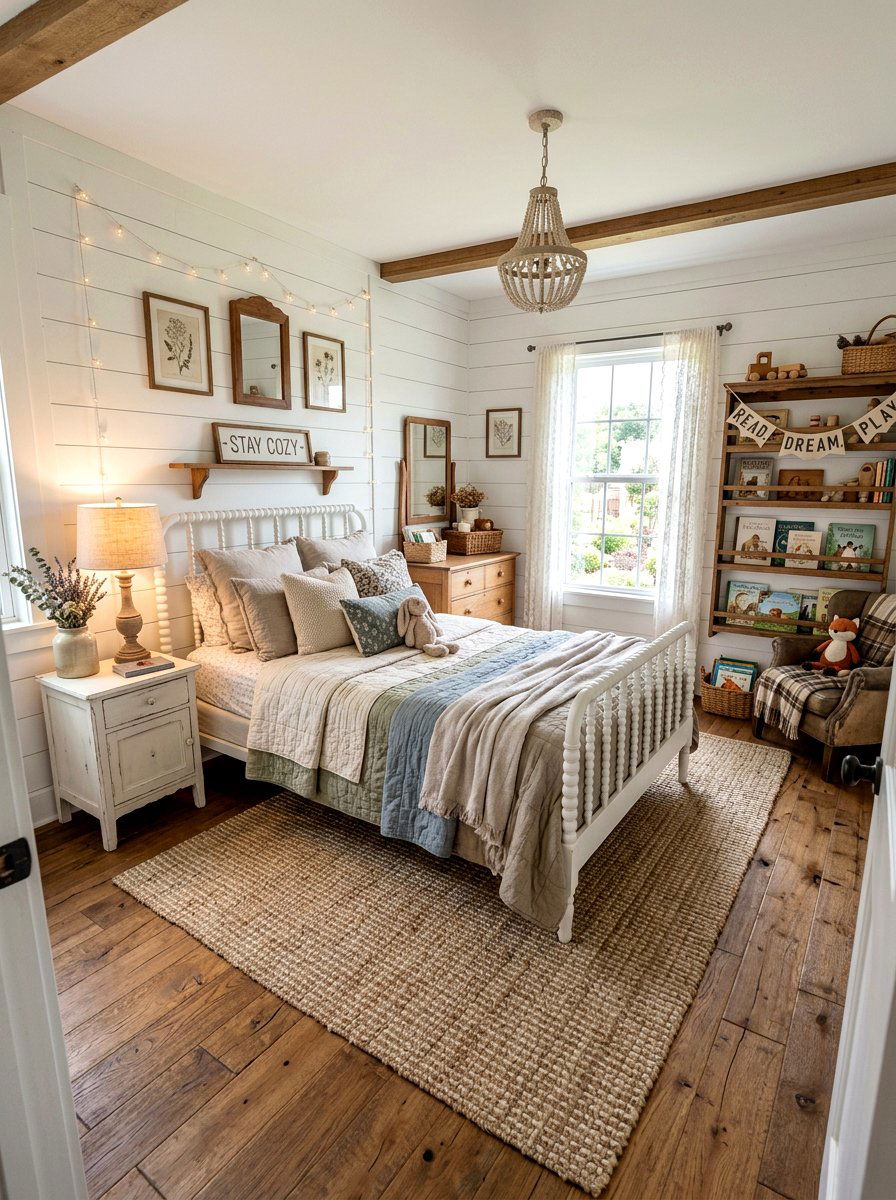 Farmhouse Style Girl Bedroom - 30 girls bedroom decor ideas