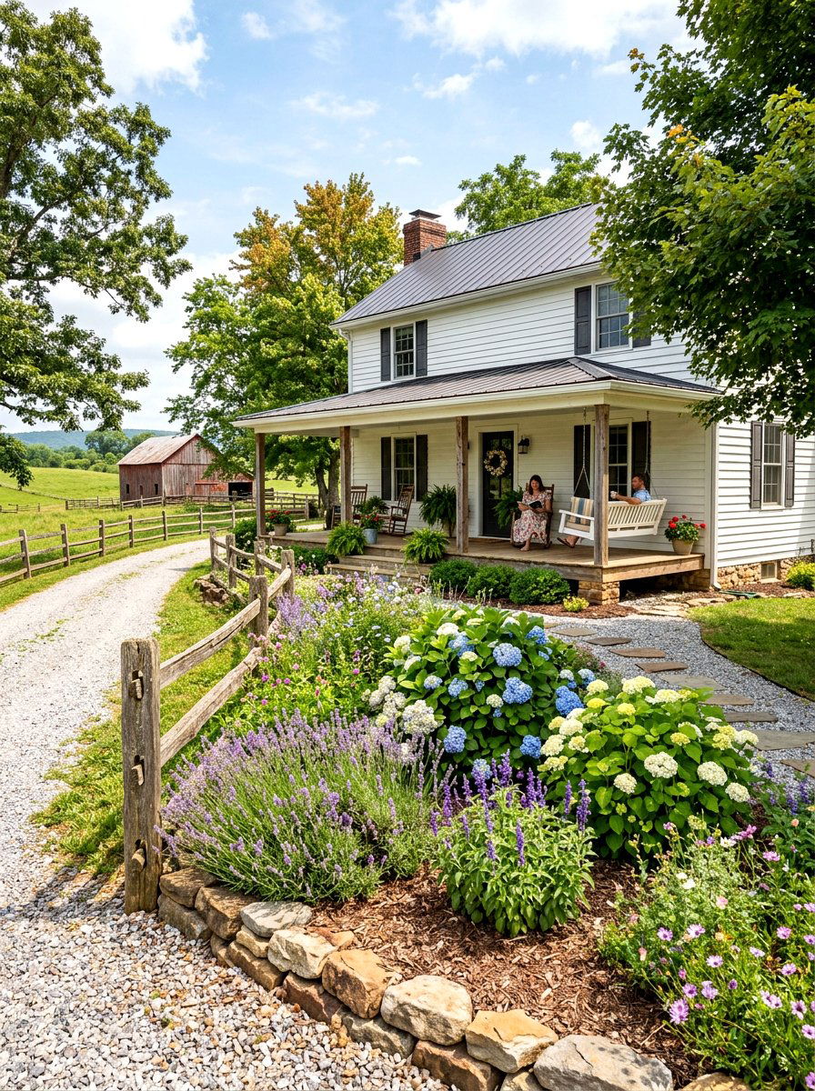 Farmhouse Style Landscape - 30 front garden ideas