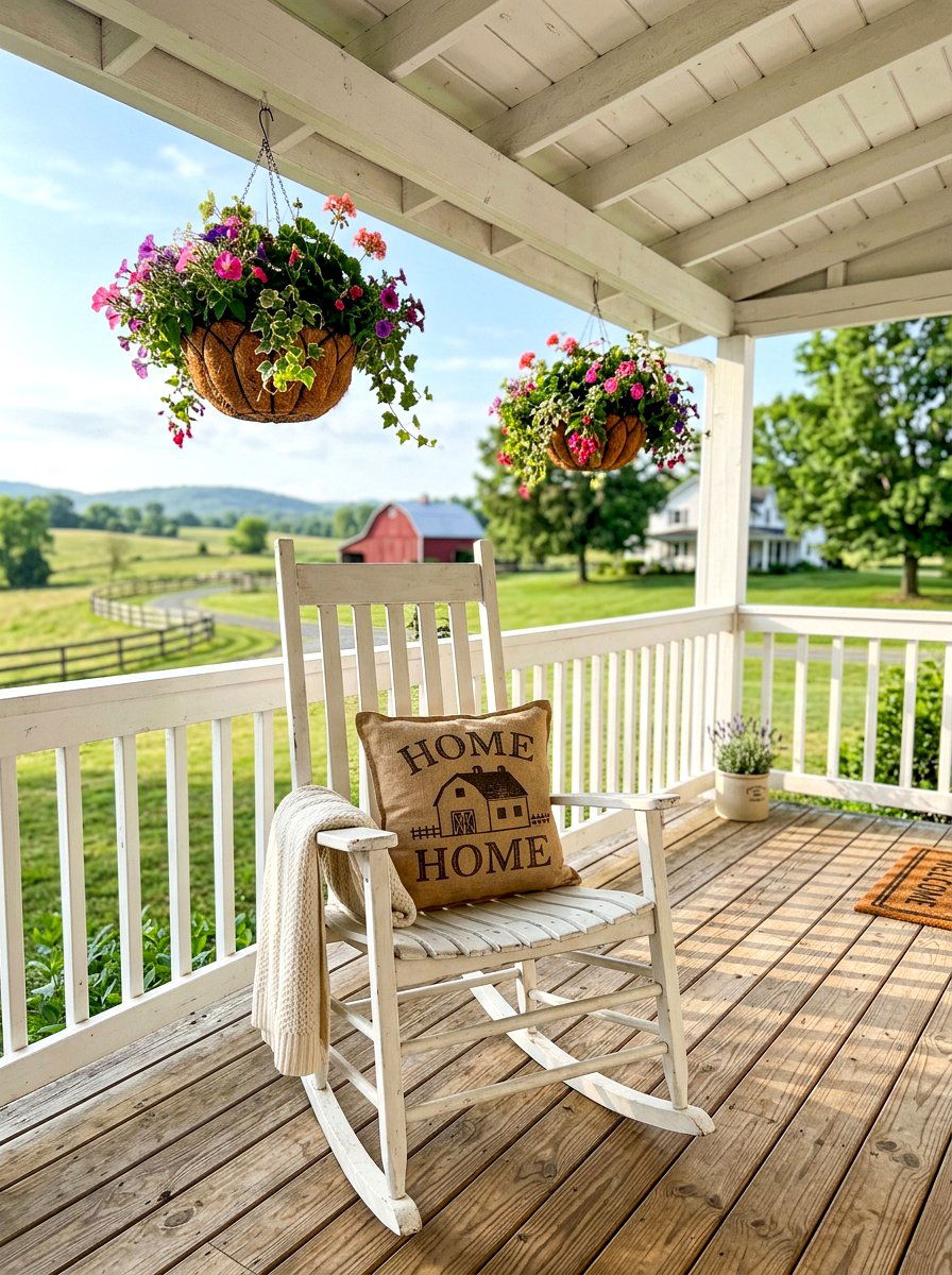 Farmhouse Style Rocking Chair - 30 porch rocking chair ideas