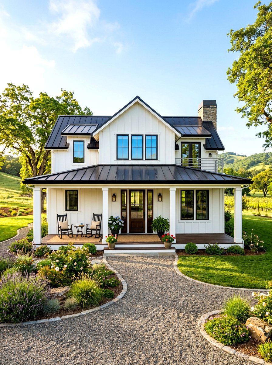 Farmhouse Style Villa - 30 villa exterior ideas