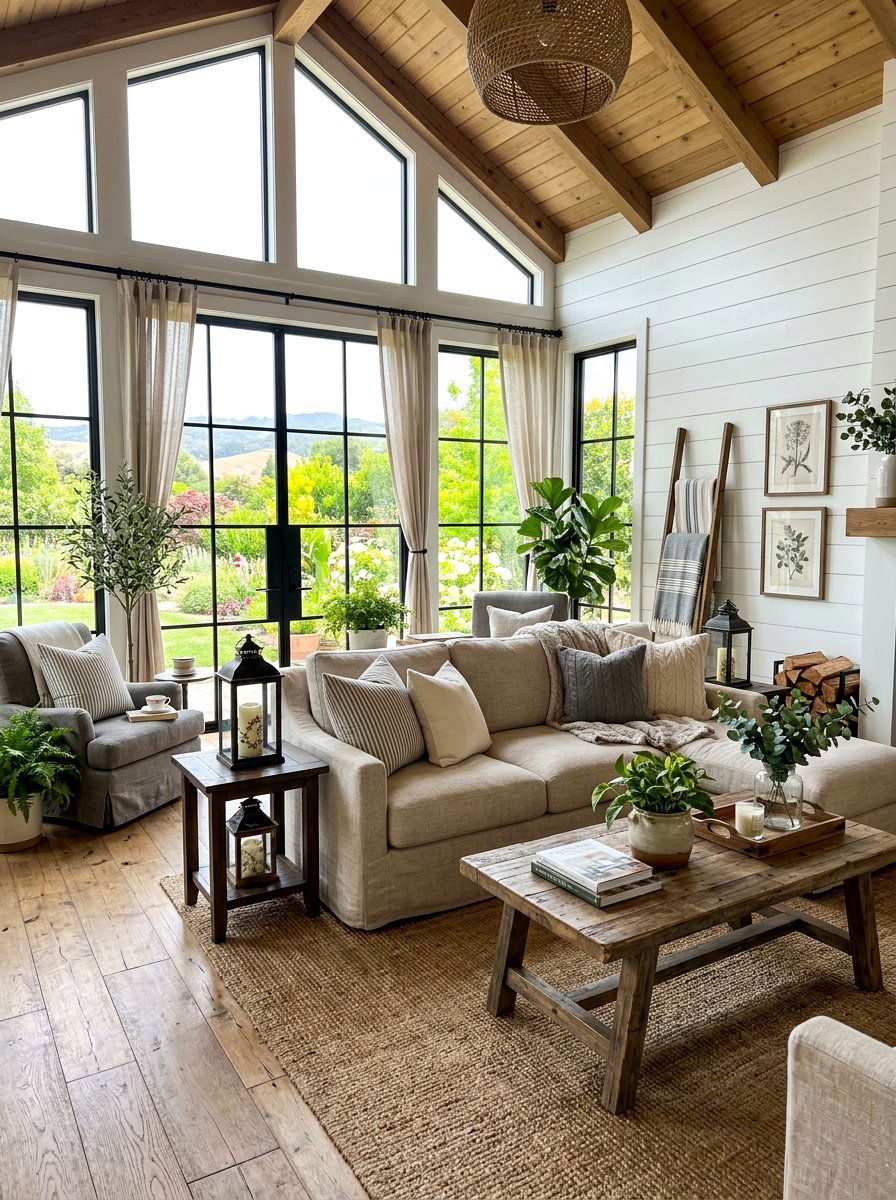 Farmhouse Sunroom - 30 sunroom decor ideas