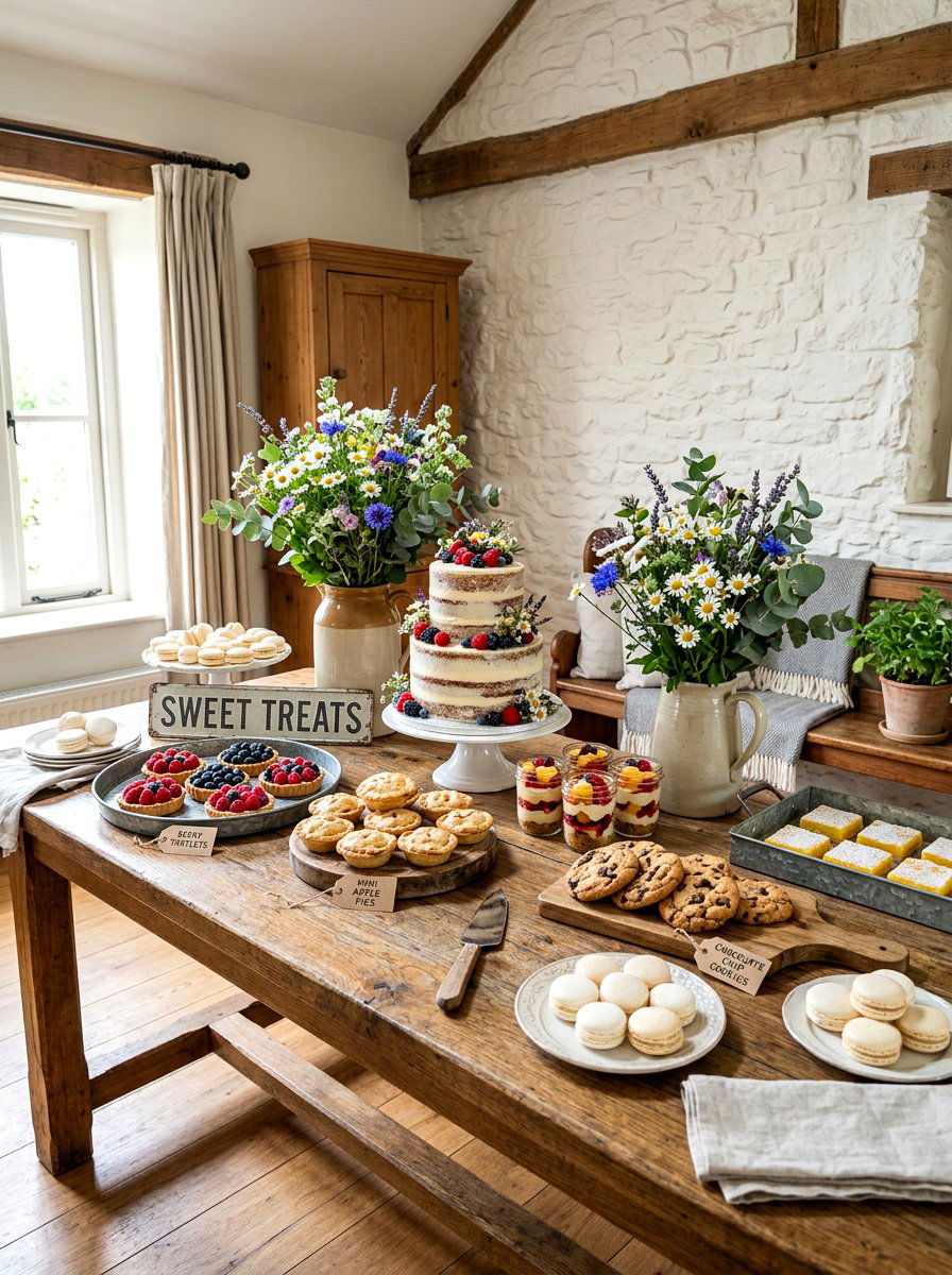 Farmhouse Table Dessert Table - 30 dessert table decor ideas