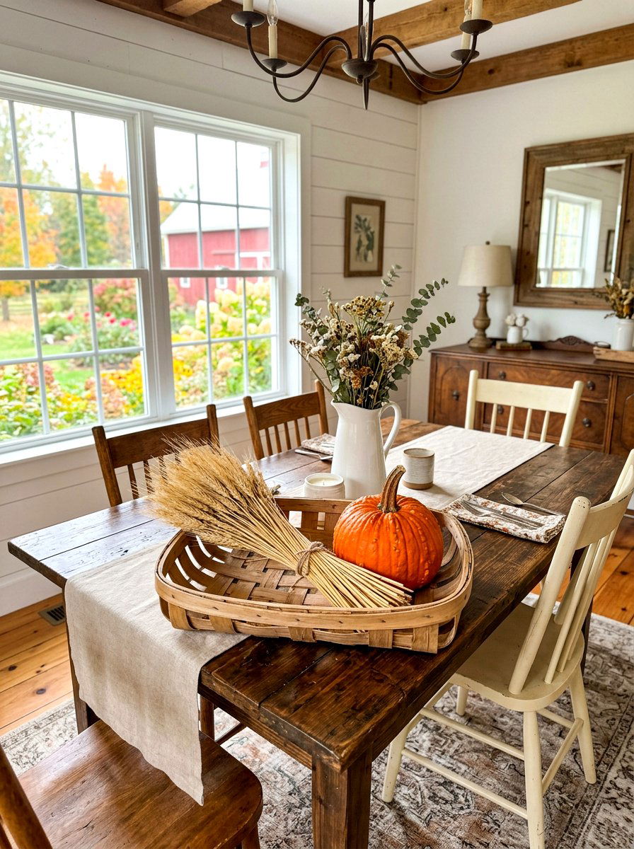 Farmhouse Tobacco Basket Tray - 30 decorative tray ideas