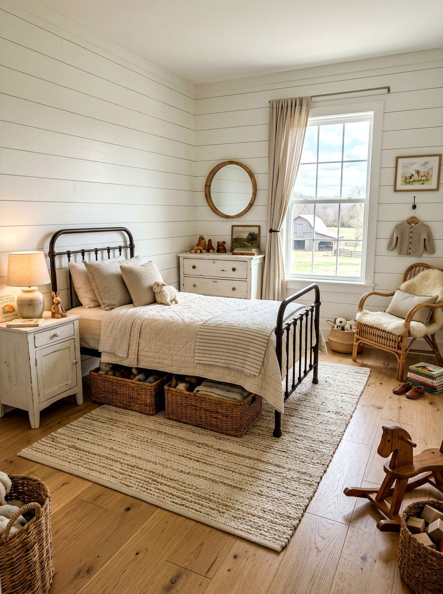 Farmhouse Toddler Bedroom - 30 toddler room ideas