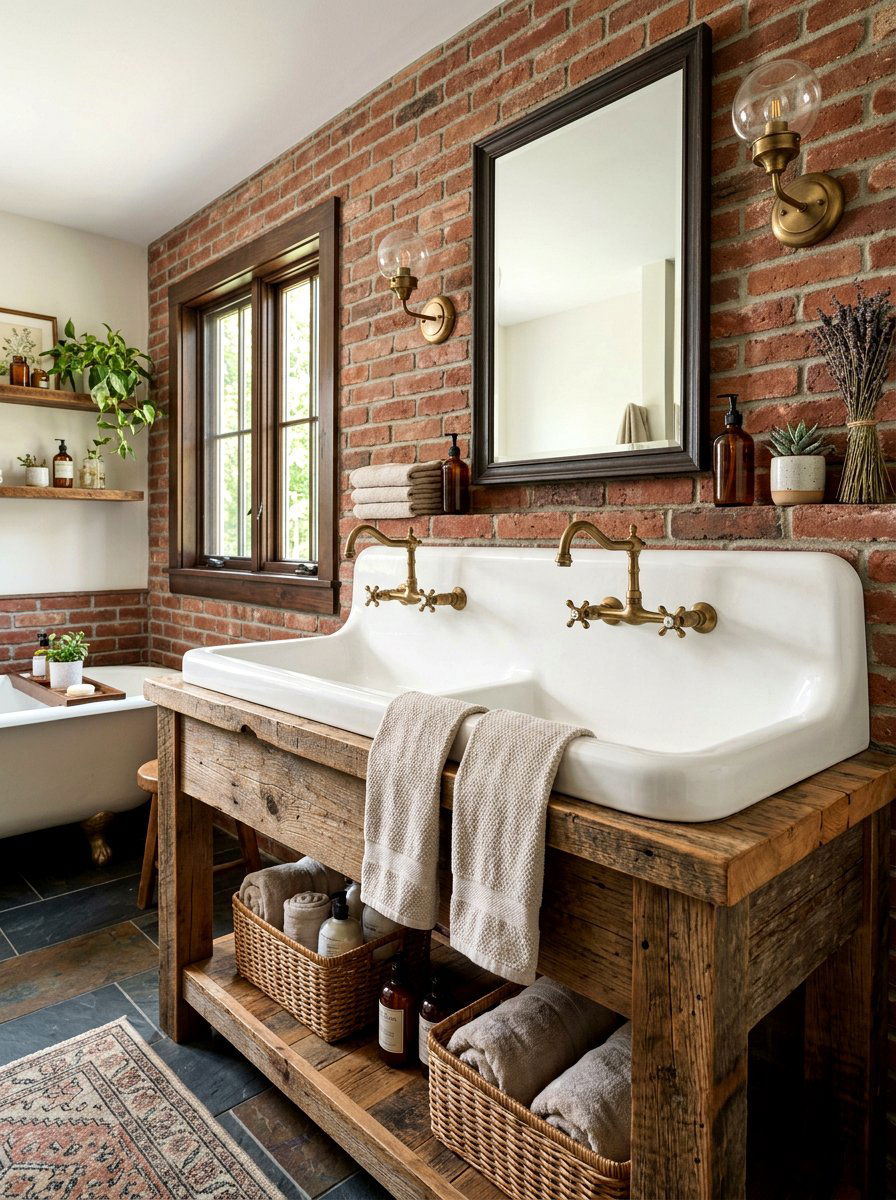 Farmhouse Trough Sink - 30 bathroom sink ideas